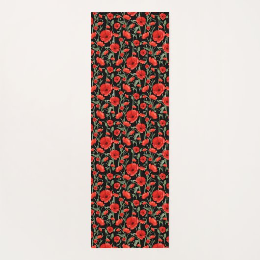 Red Poppies Yogamatte (Rückseite)