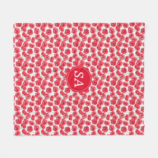 Red Poppies Zurück zur Schule Dorm Essentials Fleecedecke (Vorderseite (Horizontal))