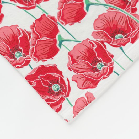 Red Poppies Zurück zur Schule Dorm Essentials Fleecedecke (Ecke)
