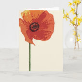 Red Poppy 2 Karte (Gelbe Blume)