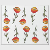 Red Poppy Alle sehen Packpapier (Flach)