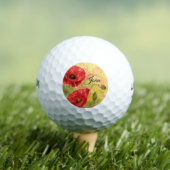 Red Poppy Art Golfball (Insitu T-Shirt)