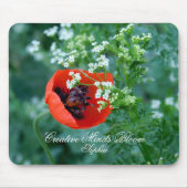 Red Poppy Art Personalized Mouse Pad Mousepad (Vorne)