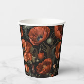 Red Poppy Beerdigung Paper Cup Pappbecher (Vorderseite)