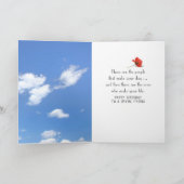Red Poppy Birthday for Friend Karte (Innenseite)