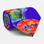 Red Poppy - blau Krawatte (Gerollt)