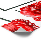 Red Poppy Blume Blumenhochzeit Begrüßungszeichen Poster (Ecke)
