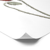 Red Poppy Blume Botany Poster (Ecke)