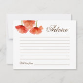 Red Poppy Blume Brautparty Hochzeitsempfehlung Einladung (Vorderseite)