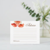Red Poppy Blume Brautparty Hochzeitsempfehlung Einladung (Stehend Vorderseite)
