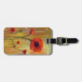 Red Poppy Blume Custom Gepäckanhänger (Vorderseite horizontal)