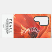 Red Poppy Blume Friedensskriptur Christlich Samsung Galaxy Hülle (Rückseite (Horizontal))