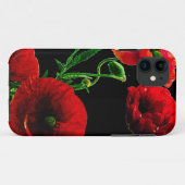 Red Poppy Blume Frühjahr Sommergarten Schwarz Case-Mate iPhone Hülle (Rückseite (Horizontal))