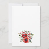 Red Poppy Blume Hochzeit speichern das Datum Save The Date (Rückseite)