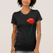 Red Poppy Blume Illustration T-Shirt (Vorderseite)