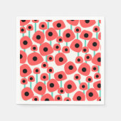 Red Poppy Blume Paper Napkins Serviette (Vorderseite)