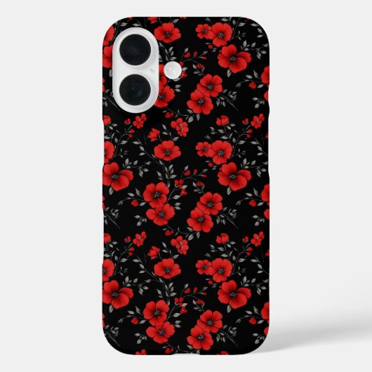 Red Poppy Blume Pattern Case-Mate iPhone Hülle (Rückseite)