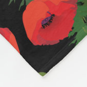 Red Poppy Blume Pattern Fleecedecke (Ecke)