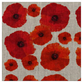 Red Poppy Blume Pattern Stoff (Nahaufnahme)