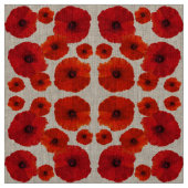Red Poppy Blume Pattern Stoff (Muster)