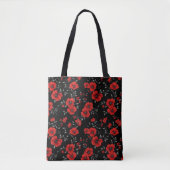 Red Poppy Blume Pattern Tasche (Vorderseite)