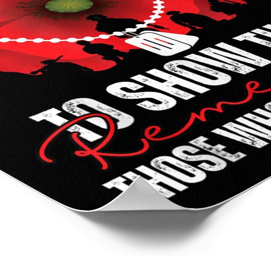 Red Poppy Blume Usa Memorial Day Poster (Ecke)