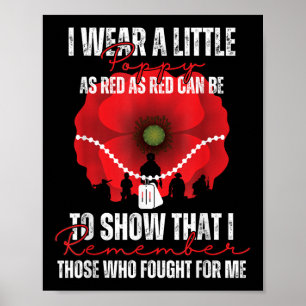 Red Poppy Blume Usa Memorial Day Poster