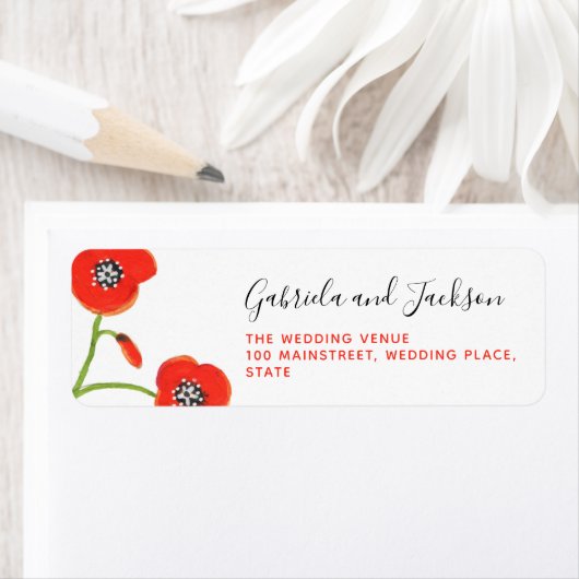 Red Poppy Blume Wedding (Insitu)
