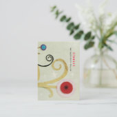 Red Poppy Business Card drehen Visitenkarte (Stehend Vorderseite)