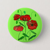 Red Poppy Button Green - Ihre Farben (Vorderseite)