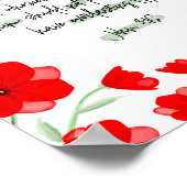 Red Poppy Christlich Bible Verse John 3:16 Poster (Ecke)