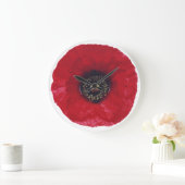 Red Poppy Clock Große Wanduhr (Zuhause)