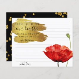 Red Poppy Custom Share a Memory Beunercard