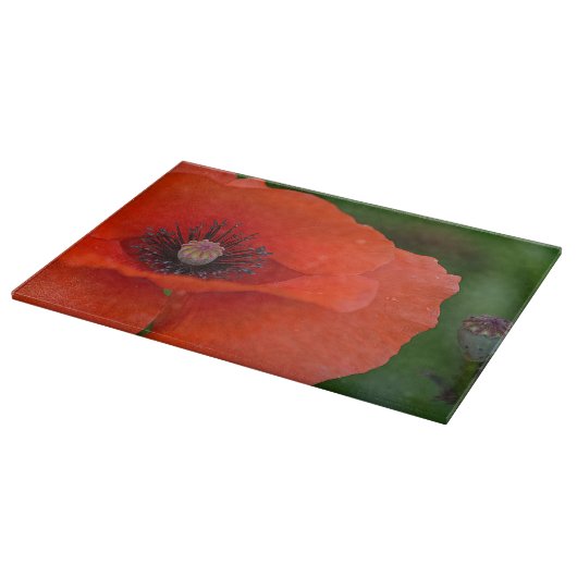 Red Poppy Cutting Board Schneidebrett (Ecke)