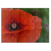 Red Poppy Cutting Board Schneidebrett (Vorderseite)