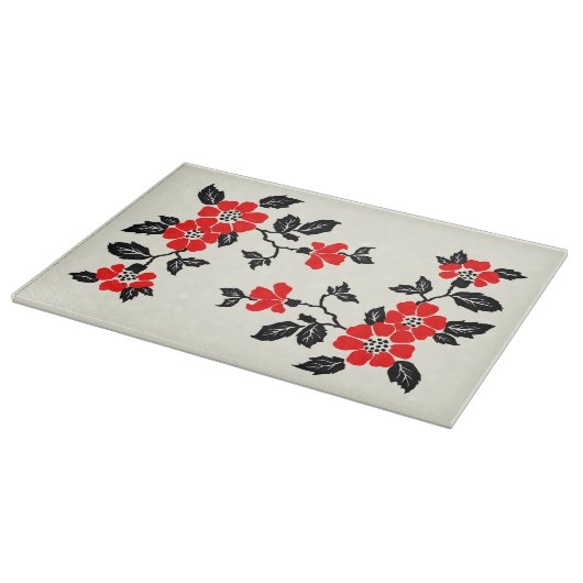 Red Poppy Cutting Board Schneidebrett (Ecke)