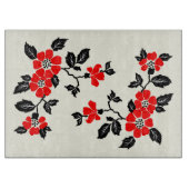 Red Poppy Cutting Board Schneidebrett (Vorderseite)