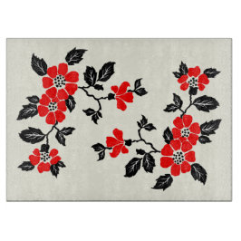 Red Poppy Cutting Board Schneidebrett