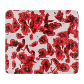 Red Poppy Cutting Board Schneidebrett (Vorderseite)