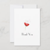 Red Poppy Dankeskarte (Vorderseite)