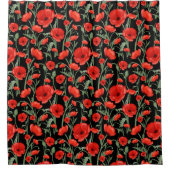 Red Poppy Duschvorhang (Vorderseite)