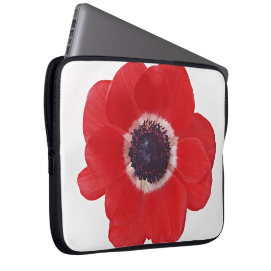 Red Poppy Electronics Bag Laptopschutzhülle (Vorne Rechts)