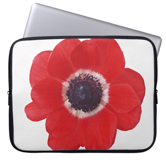 Red Poppy Electronics Bag Laptopschutzhülle (Vorderseite)