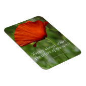 Red Poppy Emerson Zitat Magnet (Rechte Seite)