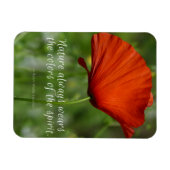 Red Poppy Emerson Zitat Magnet (Horizontal)