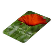 Red Poppy Emerson Zitat Magnet (Linke Seite)