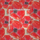 Red Poppy Fabric Stoff (Kachel)