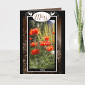Red Poppy Feilds Monogram Blume Danke (Vorderseite)
