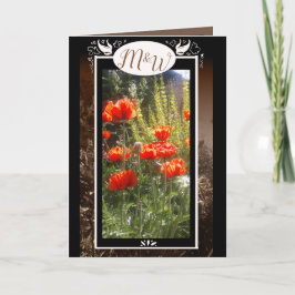 Red Poppy Feilds Monogram Blume Danke