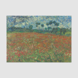 Red Poppy Field von Vincent Van Gogh Seidenpapier